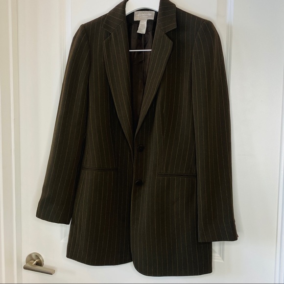 Liz Claiborne Collection Striped Blazer Jacket 8 - Picture 8 of 8